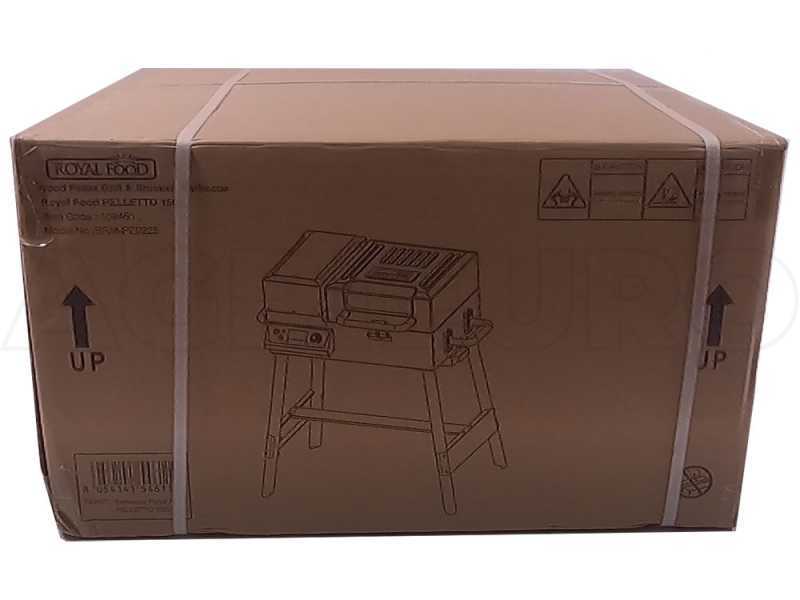 Royal Food Pelletto 150 L Table-top Wood Pellet Grill - Stainless Steel Grids - 35x38 cm Grid