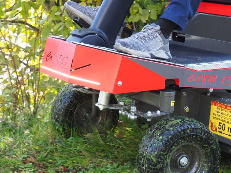 CaRINO Electric Riding-on Flail Mower - 48 V/200 Ah Battery-powered Engine - 110 cm Cutting Width