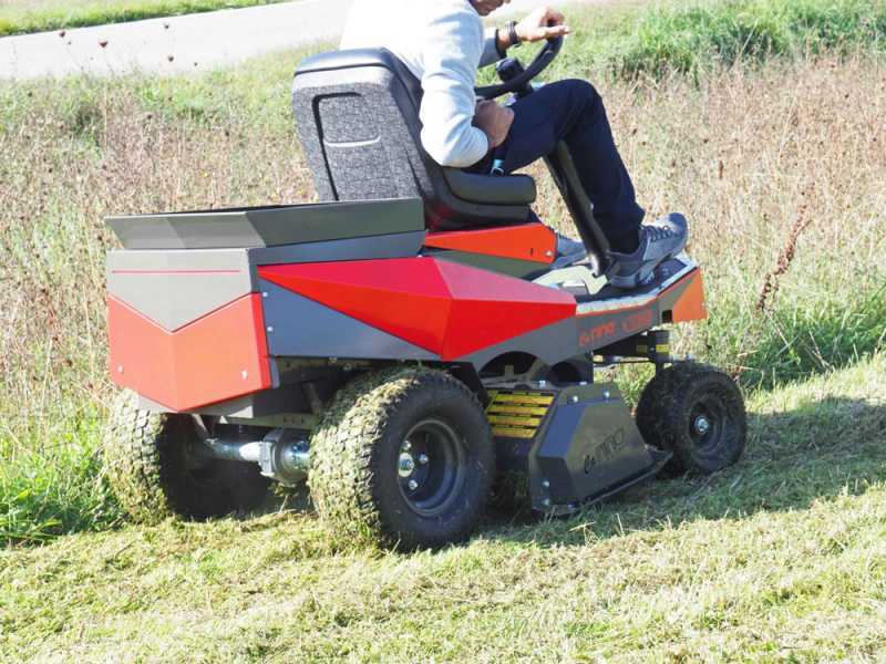 CaRino riding on flail mower 48V 200 Ah best deal on AgriEuro