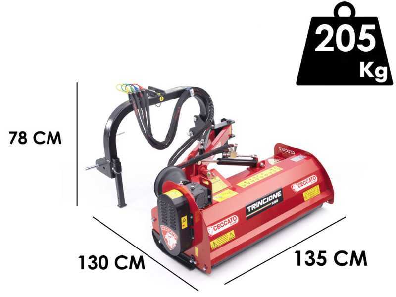 Ceccato trincione 290 argini 1200 - Tractor-mounted side verge flail mower with Arm - with knives - Light Series