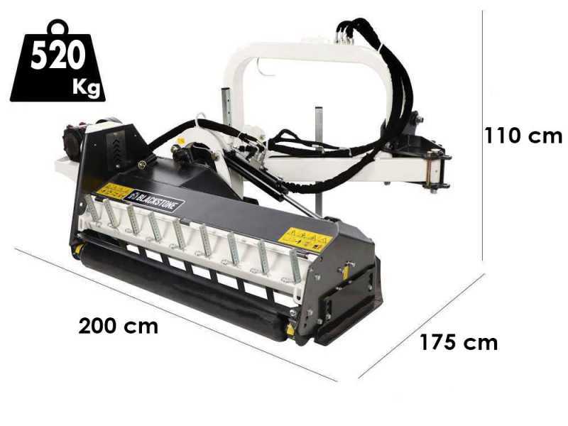 BlackStone BP-LA 150 Hydro - Tractor-mounted side verge flail mower with Arm - Medium-Heavy Series