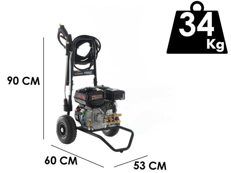 Comet FDX2 CXD 10/220 Petrol Pressure Washer - Loncin G200FA Engine - petrol