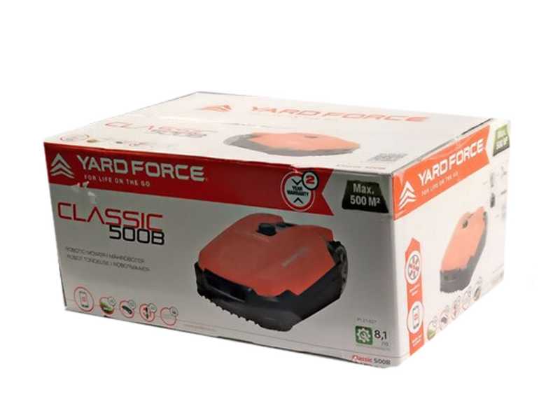 Yard Force Classic 500B Robot Lawn Mower - Built-in Bluetooth - Anti-collision Sensors
