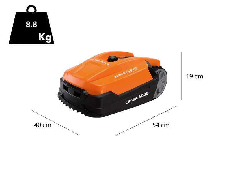 Yard Force Classic 500B Robot Lawn Mower - Built-in Bluetooth - Anti-collision Sensors