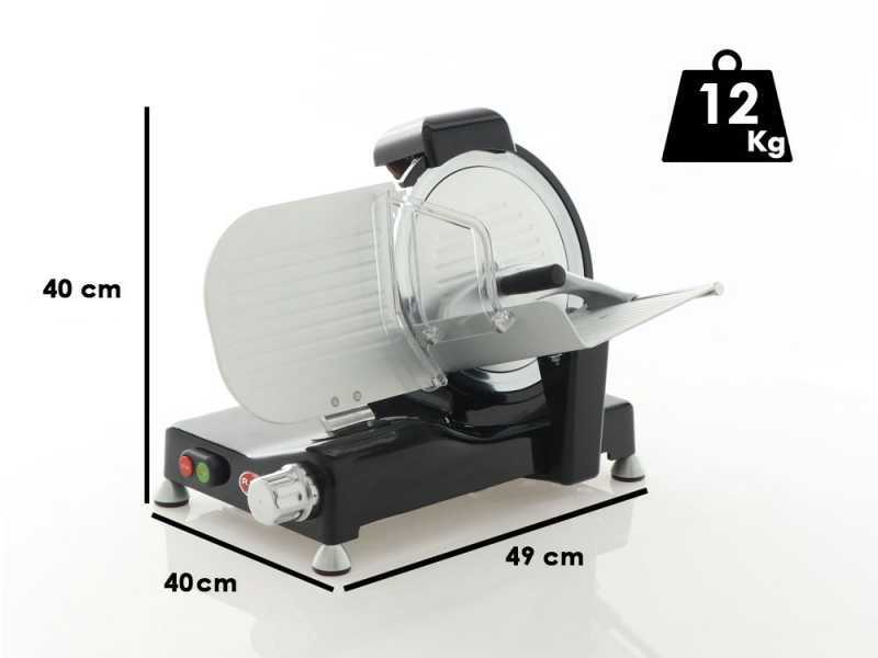 RGV Vintage 250 Black - Meat Slicer with 250 mm Hardened Blade - 140W