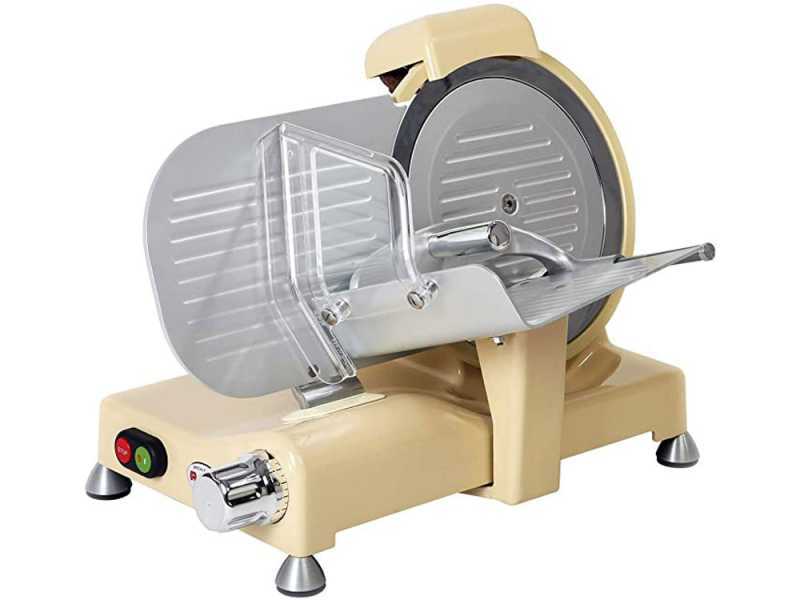 RGV Vintage 250 Ivory - Meat Slicer with 250 mm Hardened Blade - 140W