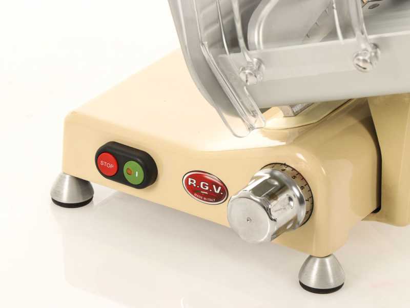 RGV Vintage 250 Ivory - Meat Slicer with 250 mm Hardened Blade - 140W