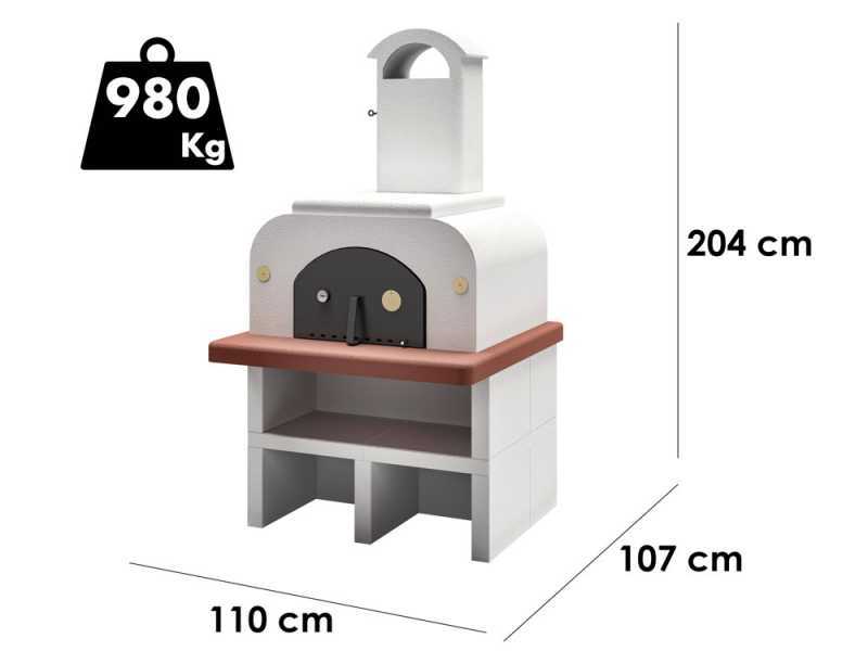 Palazzetti Easy Medium with Base - Outdoor Wood-fired Oven - 77x65 Cooking Chamber