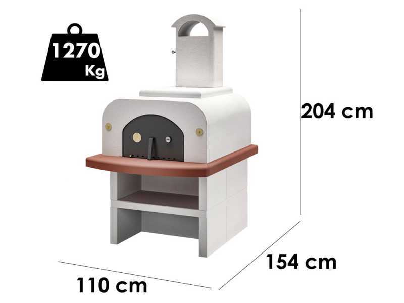 Palazzetti Easy Large with Base - Outdoor Wood-fired Oven - 77x96 cm Cooking Chamber