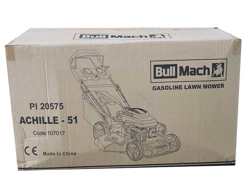BullMach ACHILLE 51 MY22 Self-propelled Petrol Lawn Mower - 4 in 1 - 224 cc Petrol Engine