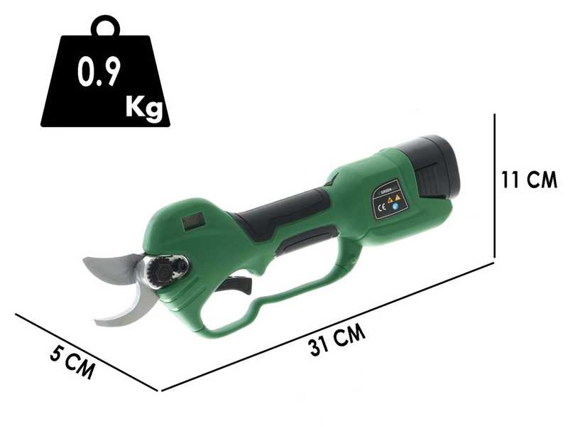 GreenBay TopCut 28 Battery-powered Pruning Shears - 2 batteries 16.8V - 2Ah