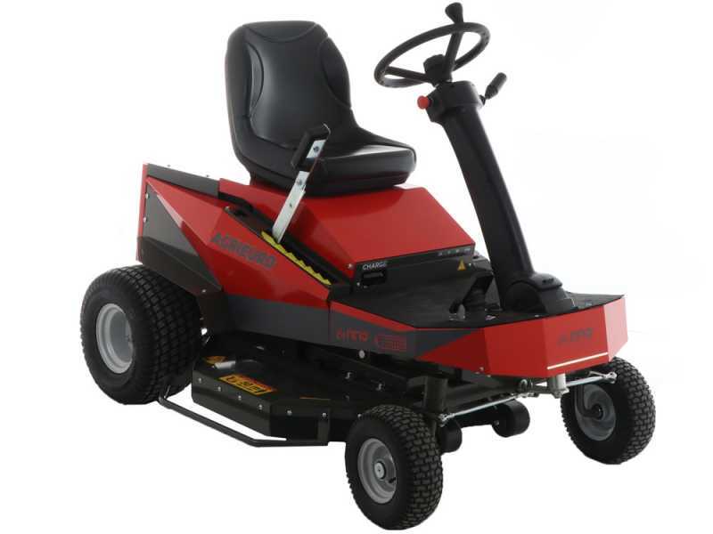 CaRINO Electric Riding on Flail Mower 48 V 200 Ah Battery powered Motor 95 cm Cutting Width garden Wheels