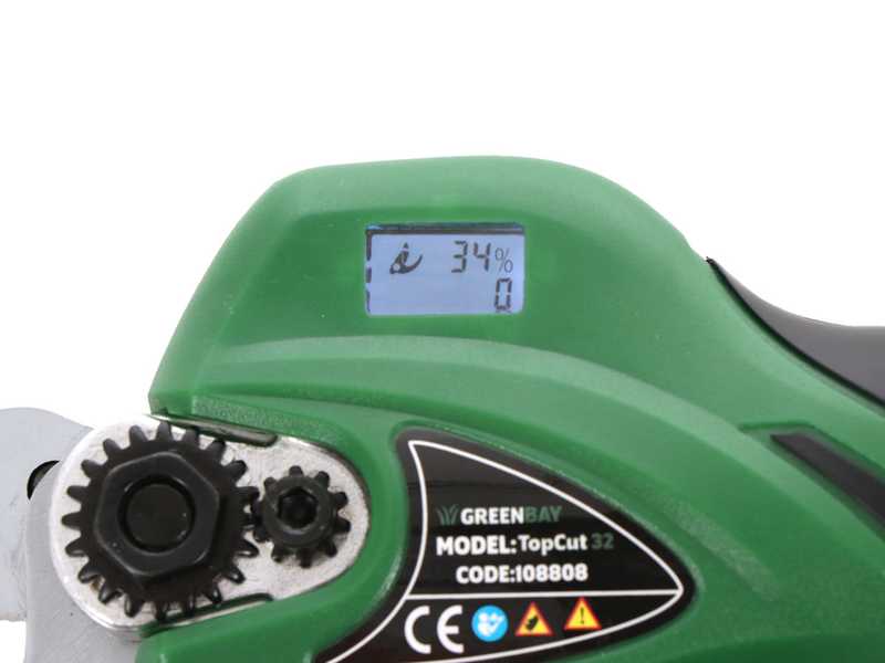 GreenBay TopCut 32 Battery-powered Pruning Shears - 2 batteries 16.8V - 2Ah