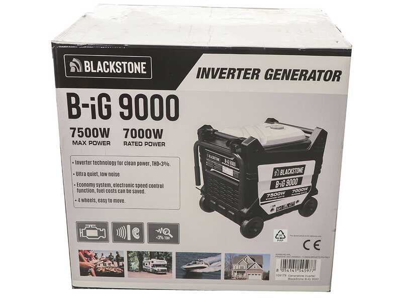BlackStone B-iG 9000 - 7.5 kW Inverter Power Generator - DC 7 kW Single-phase + ATS