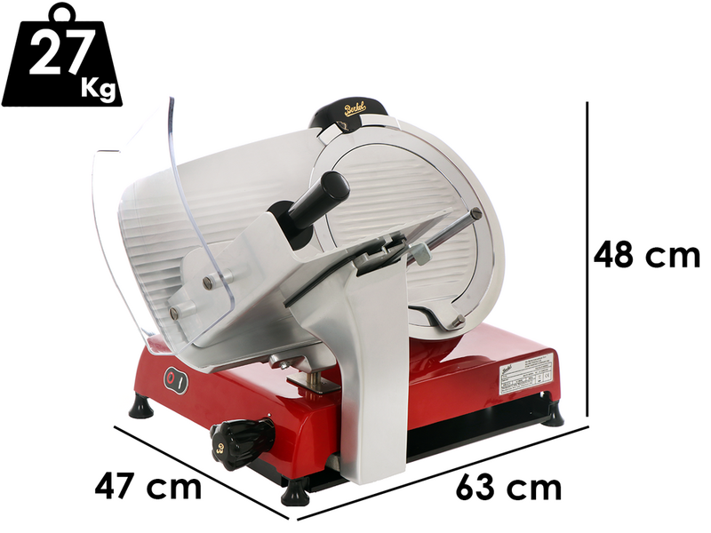 Berkel Red Line 300 Red - Meat Slicer with 300 mm Chrome-plated Steel Blade