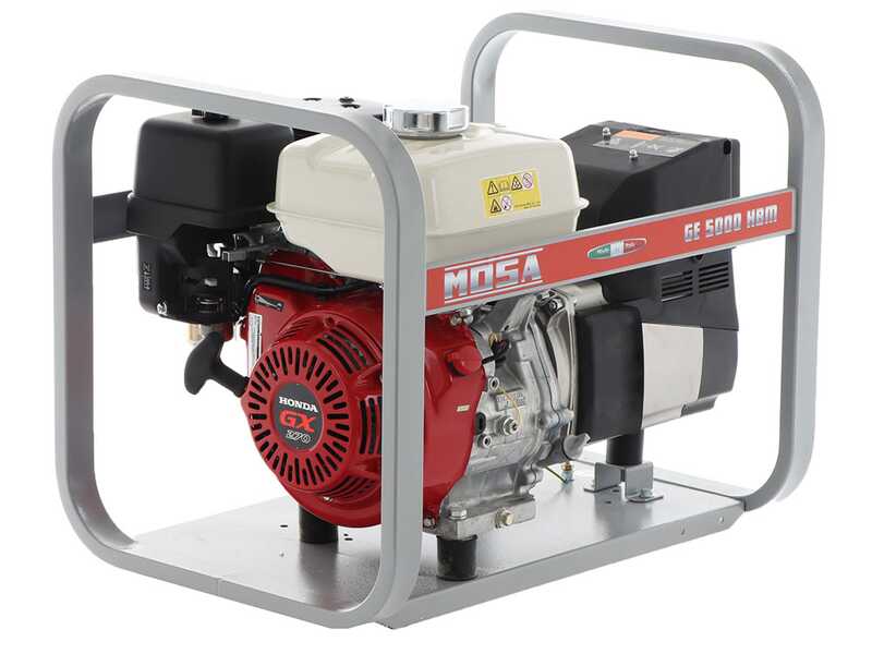 MOSA GE 5000 HBM AVR- 4.5 kW Petrol Power Generator with AVR Panel - DC 3.6 kW Single phase
