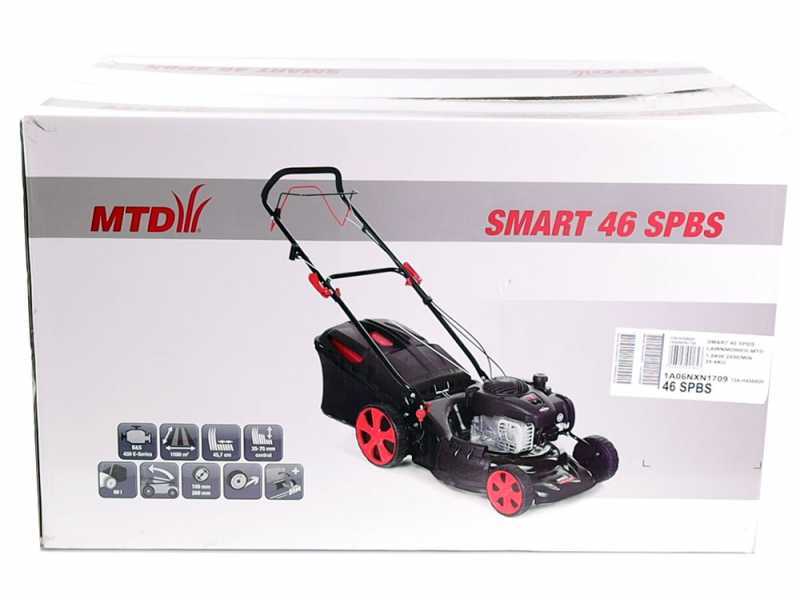 MTD SMART 46 SPBS/N Self-propelled Petrol Lawn Mower - 4 in 1 - B&amp;S 450E Engine - 46 cm Blade