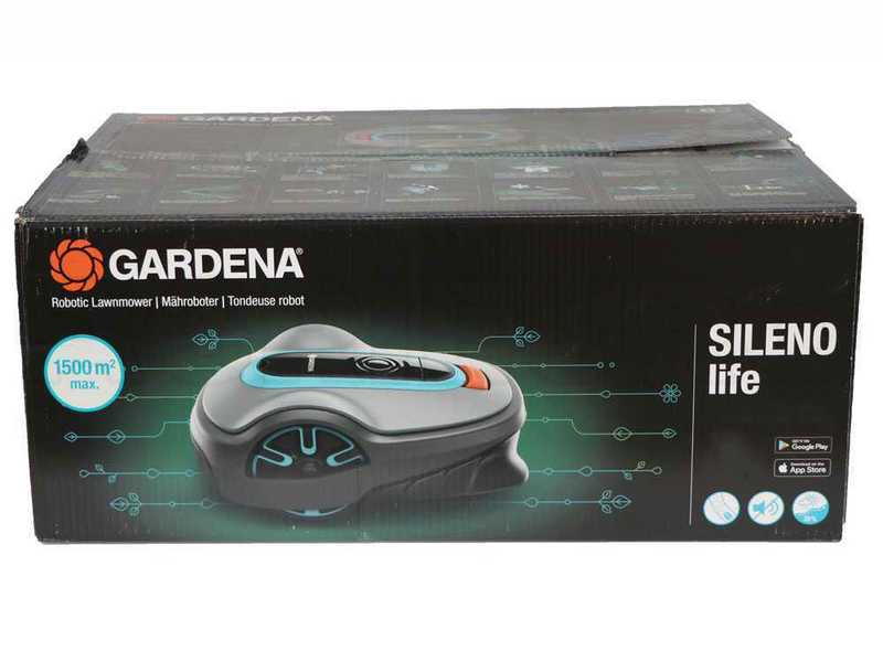 Gardena SILENO life 1500 set Smart Robot Lawn Mower -  22 cm Cutting Width - Management via Gardena Smart App
