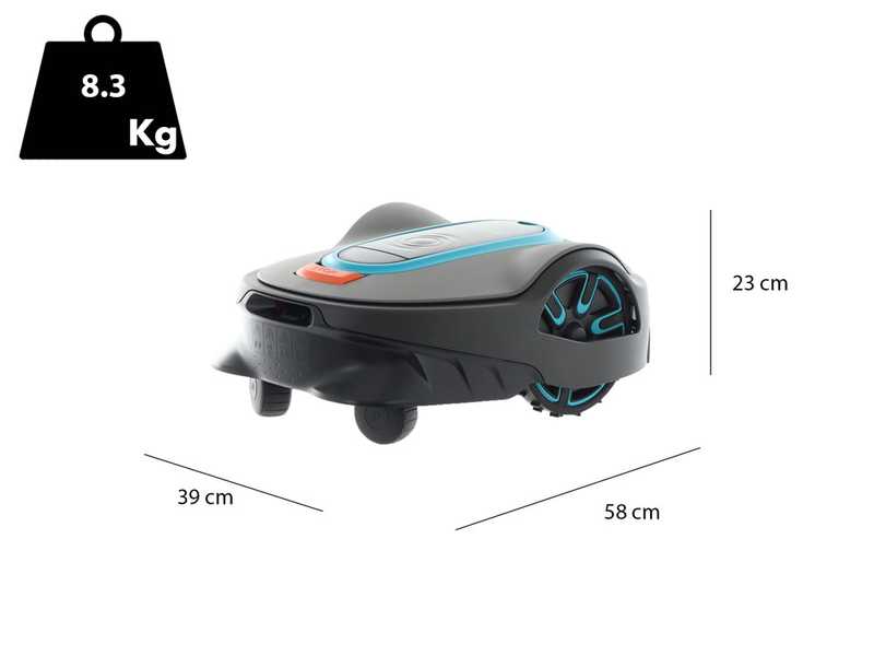 Gardena SILENO life 1500 set Smart Robot Lawn Mower -  22 cm Cutting Width - Management via Gardena Smart App