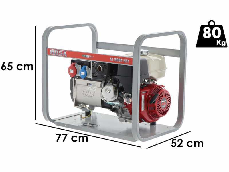 MOSA GE 8000 HBT - 6.4 KW Three-phase Power Generator - Italian Alternator