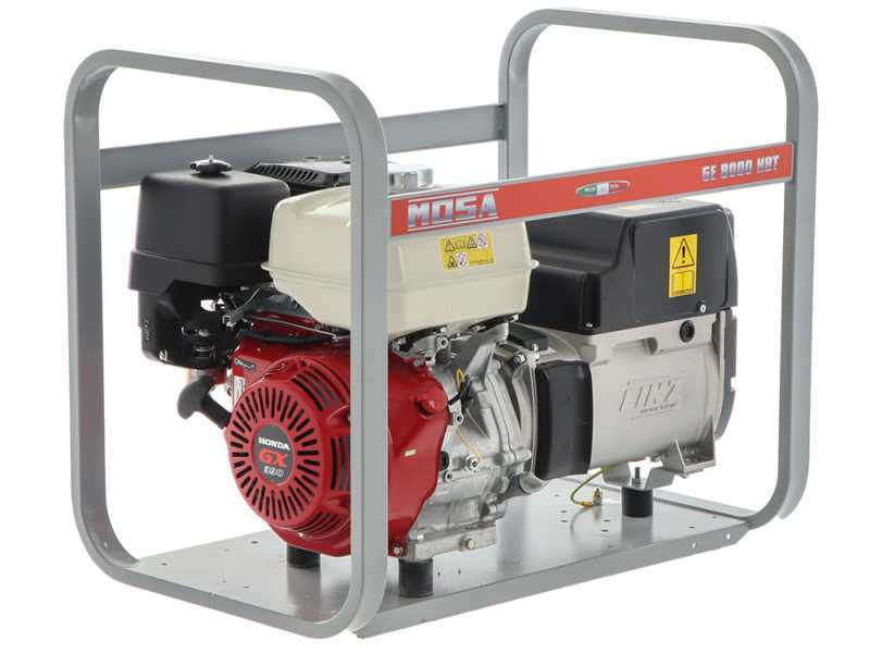 MOSA GE 8000 HBT - 6.4 KW Three-phase Power Generator - Italian Alternator