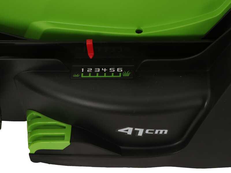 Greenworks G48LM41 48V Battery-powered Electric Lawn Mower - 41 cm - BATTERY AND BATTERY CHARGER NOT INCLUDED
