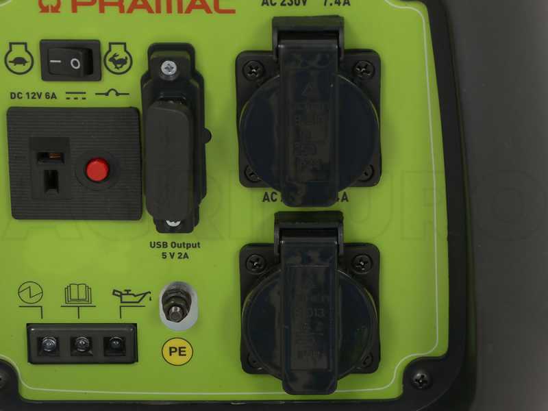 Pramac PMi2000 - 1.9 kW Portable Silenced Inverter Power Generator - DC 1.7 kW Single-phase