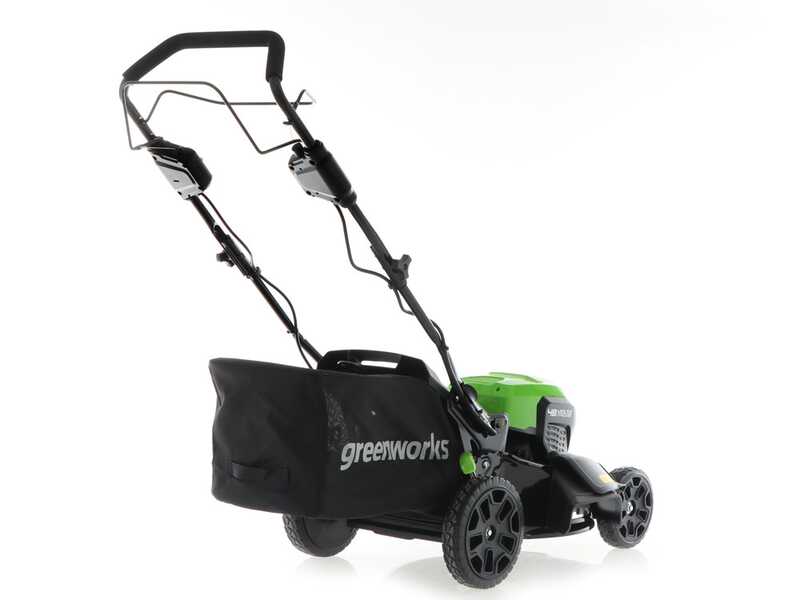 Greenworks GD48LM46SP 48V battery powered lawn mower best deal