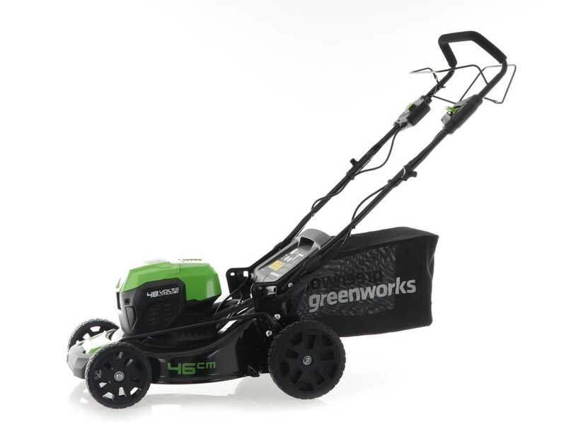 Greenworks GD48LM46SP 48V battery powered lawn mower best deal
