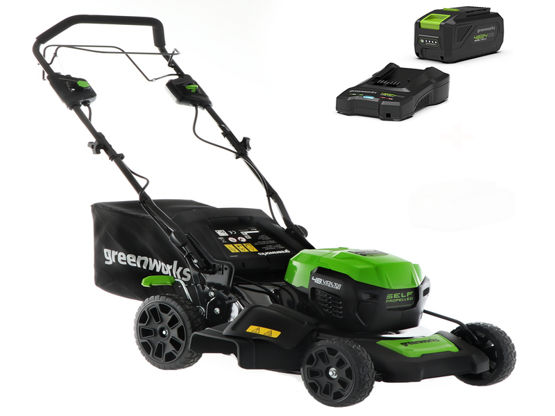 Greenworks GD48LM46SP 48V Battery powered Electric Lawn Mower 46 cm Cutting Width