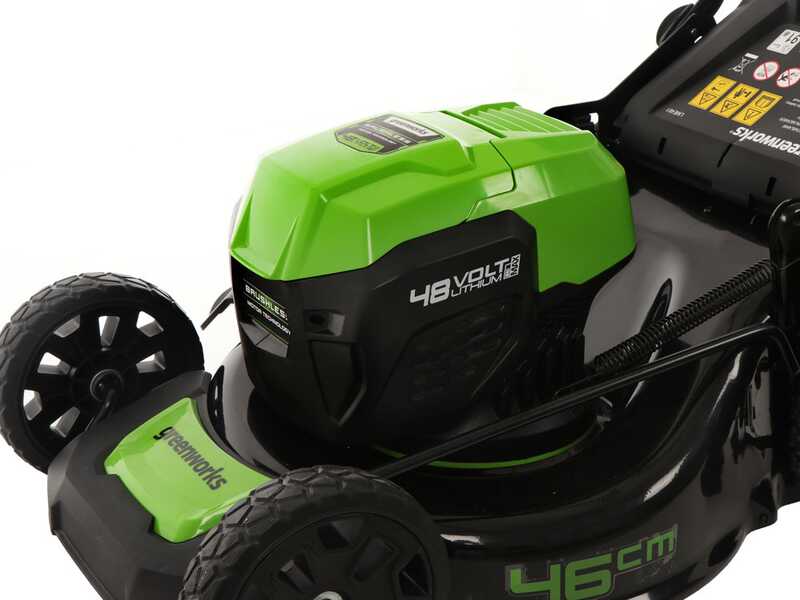 Greenworks GD48LM46SP 48V Battery-powered Electric Lawn Mower + Free 48V 2Ah battery - 46 cm Cutting Width