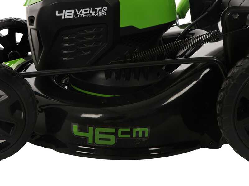 Greenworks GD48LM46SP 48V Battery-powered Electric Lawn Mower + Free 48V 2Ah battery - 46 cm Cutting Width