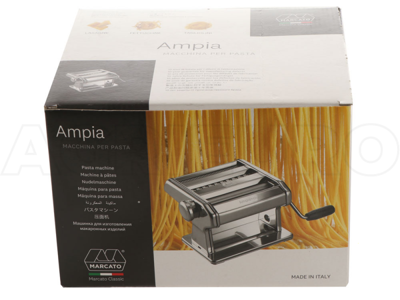 Marcato Ampia 180 - Manual Stainless Steel Pasta Maker 