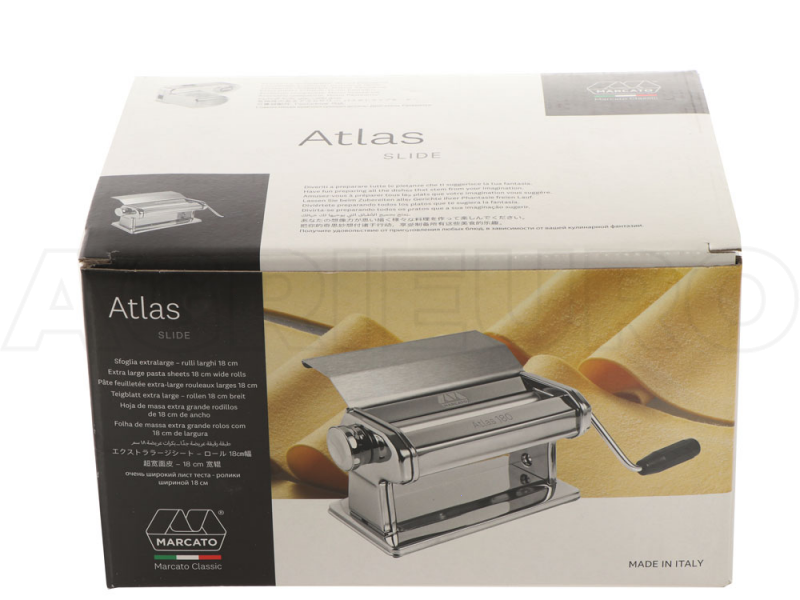 Marcato Atlas 150 Slide Pasta Maker - Manual Pasta Maker for Homemade Pasta