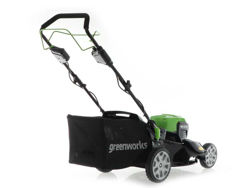 Greenworks GD48LM51SP 48V Battery powered Lawn Mower best deal