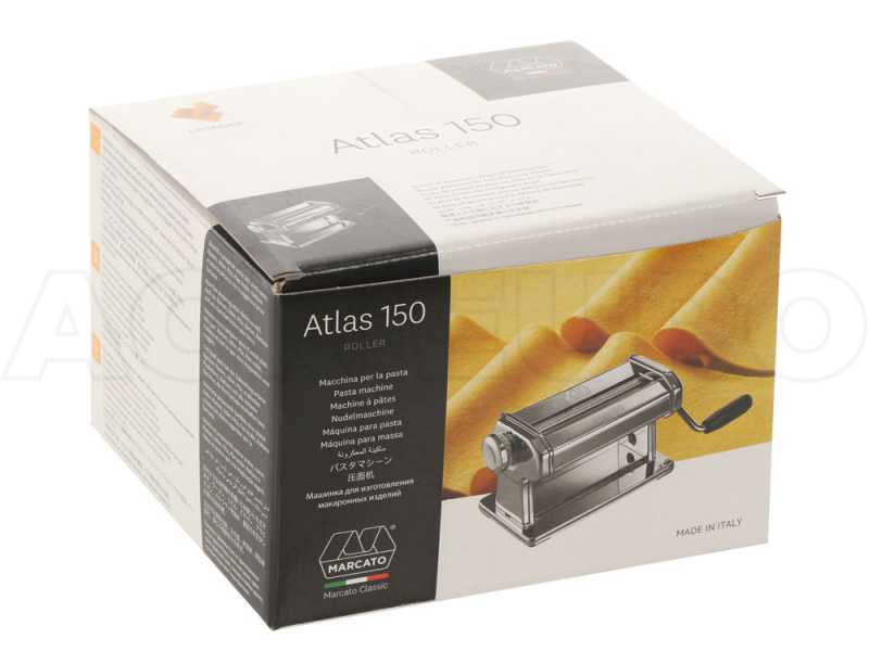 Marcato Atlas 150 Roller Pasta Maker - Hand-operated machine for homemade pasta
