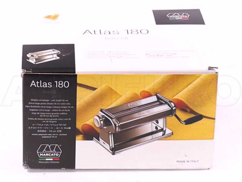 Marcato Atlas 180 Roller - Manual Stainless Steel Pasta Maker 