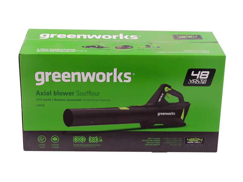 Greenworks G48AB Axial Battery-powered Leaf Blower 48 V - with 4/2Ah battery