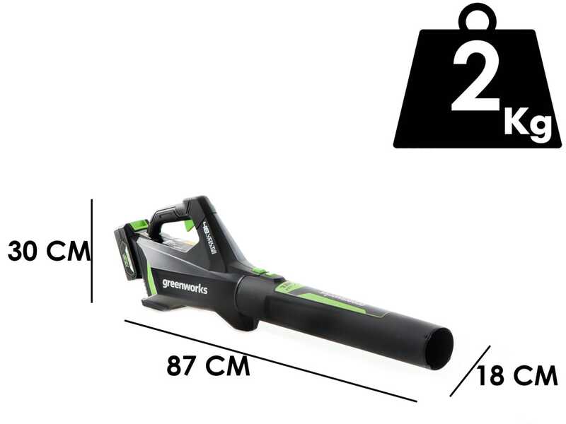 Greenworks G48AB Axial Battery-powered Leaf Blower 48 V - with 4/2Ah battery