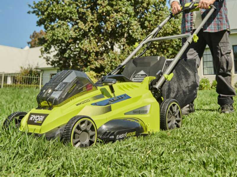Ryobi RLM36X46H50PG 36 V battery powered lawn mower best deal on