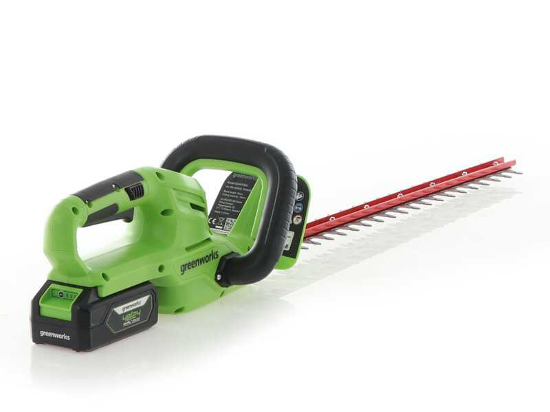 Greenworks G24HT56 24 V Battery-powered Hedge Trimmer - 56 cm Blade - 4Ah 24 V Battery