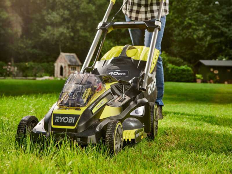 Ryobi battery shop lawn mower 40v