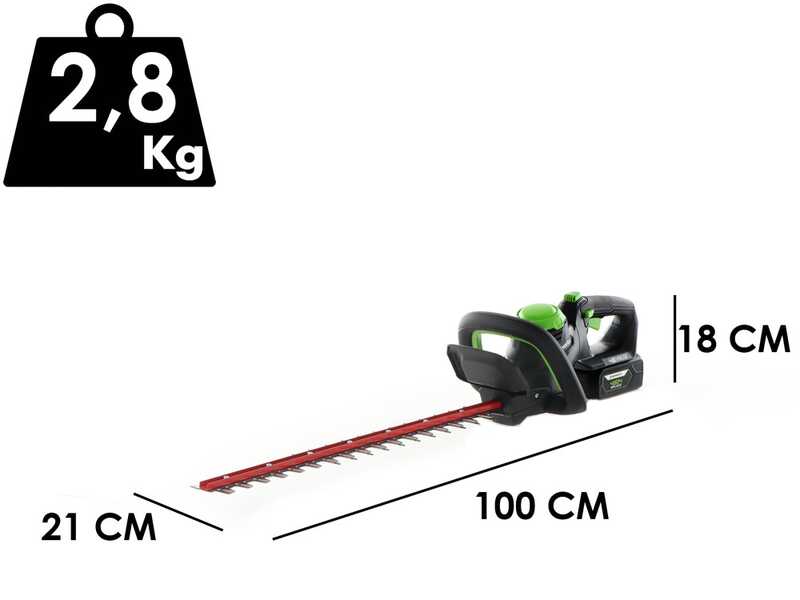Greenworks G48HT 48 V Battery-powered Hedge Trimmer - BATTERY AND BATTERY CHARGER NOT INCLUDED