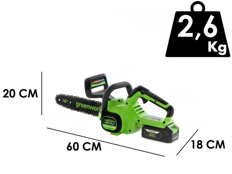 Greenworks GD24CS30 - 24V 4Ah Battery-powered Electric Chainsaw - 30 cm Blade