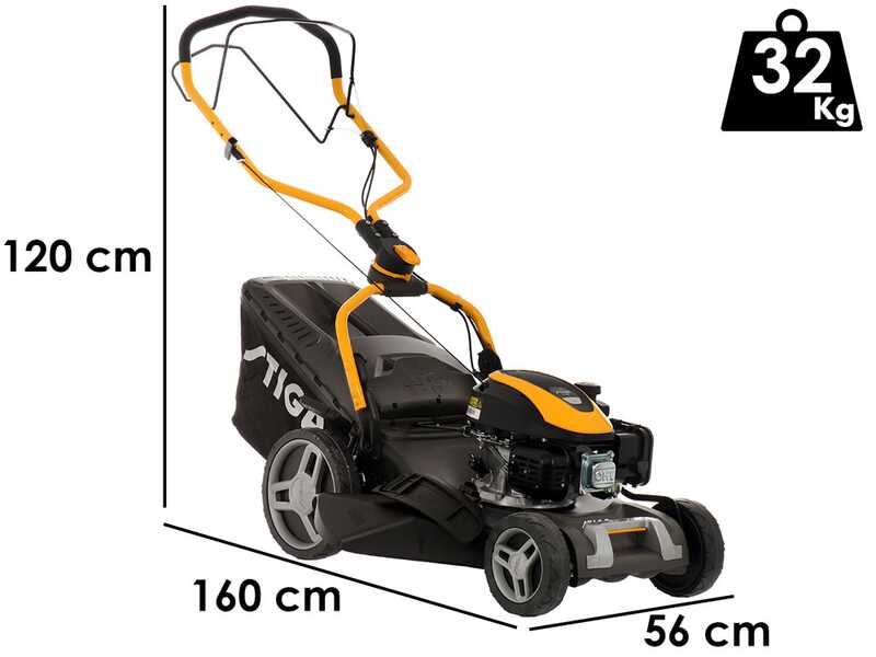 STIGA COMBI 748 S trailed petrol lawnmower - 4 in 1 - Engine ST 140