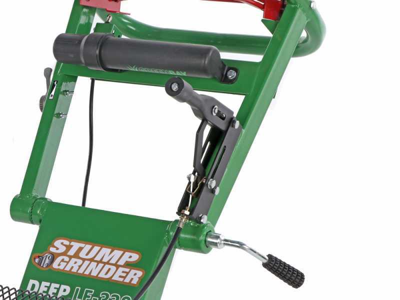 GreenBay Deep LE-330 Stump Grinder - Loncin 420 cc Engine with Electric Start - Cutting Disc with 8 Hammers in Tungsten Carbide