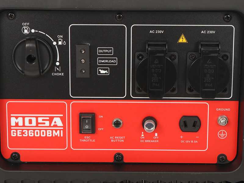 Mosa GE 3600 BMI - 4 kW Wheeled Inverter Power Generator - DC 3.6 kW Single-phase