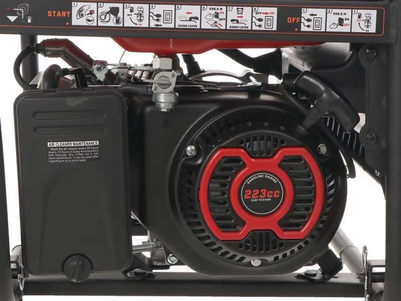 Mosa GE 3900 - 3.3 kW Wheeled Petrol Power Generator - DC 3 kW Single-phase