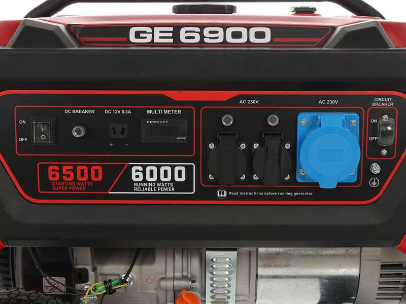 Mosa GE 6900 - 6.5 kW Petrol Silenced Power Generator - DC 6 kW Single-phase