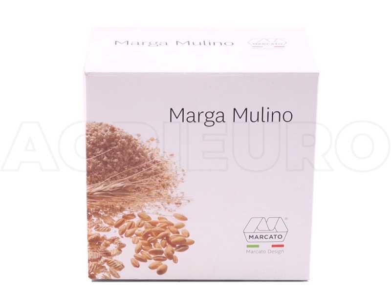Marcato Marga 180g - Manual Flour and Flaker Mill with Stainless Steel Rollers
